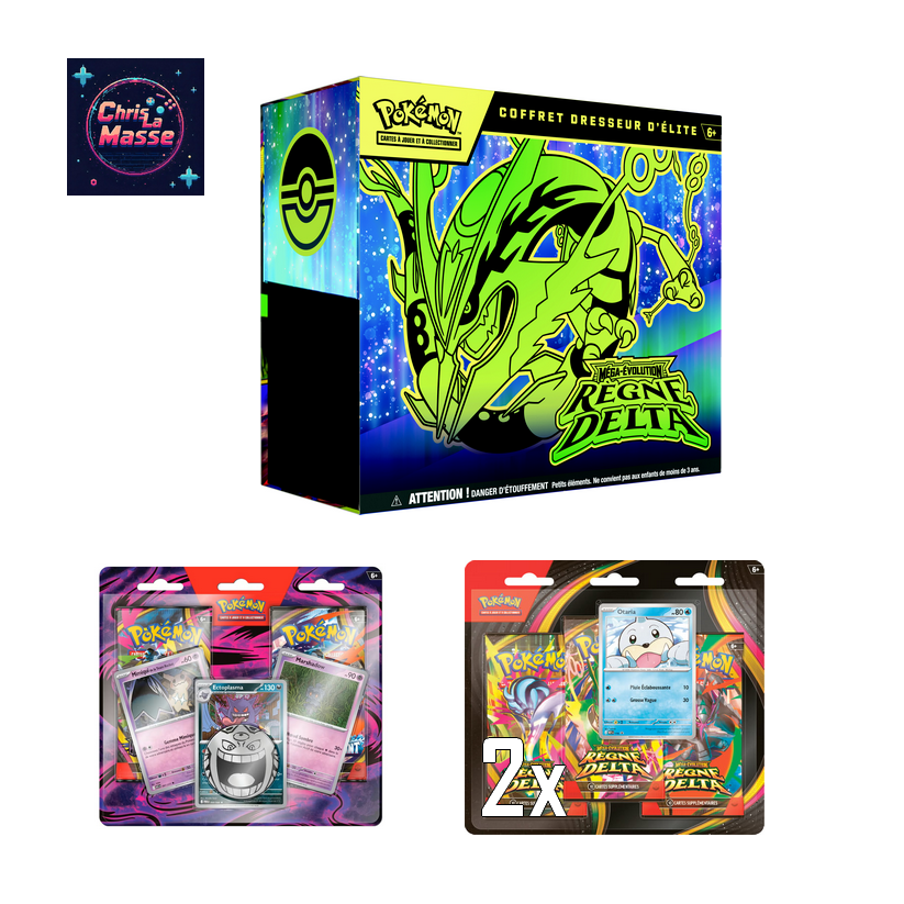 Pokémon JCC : Pack ME06 Règne Delta - ETB ME06 + 2 Tripack ME06 + Duopack Ectoplasma
