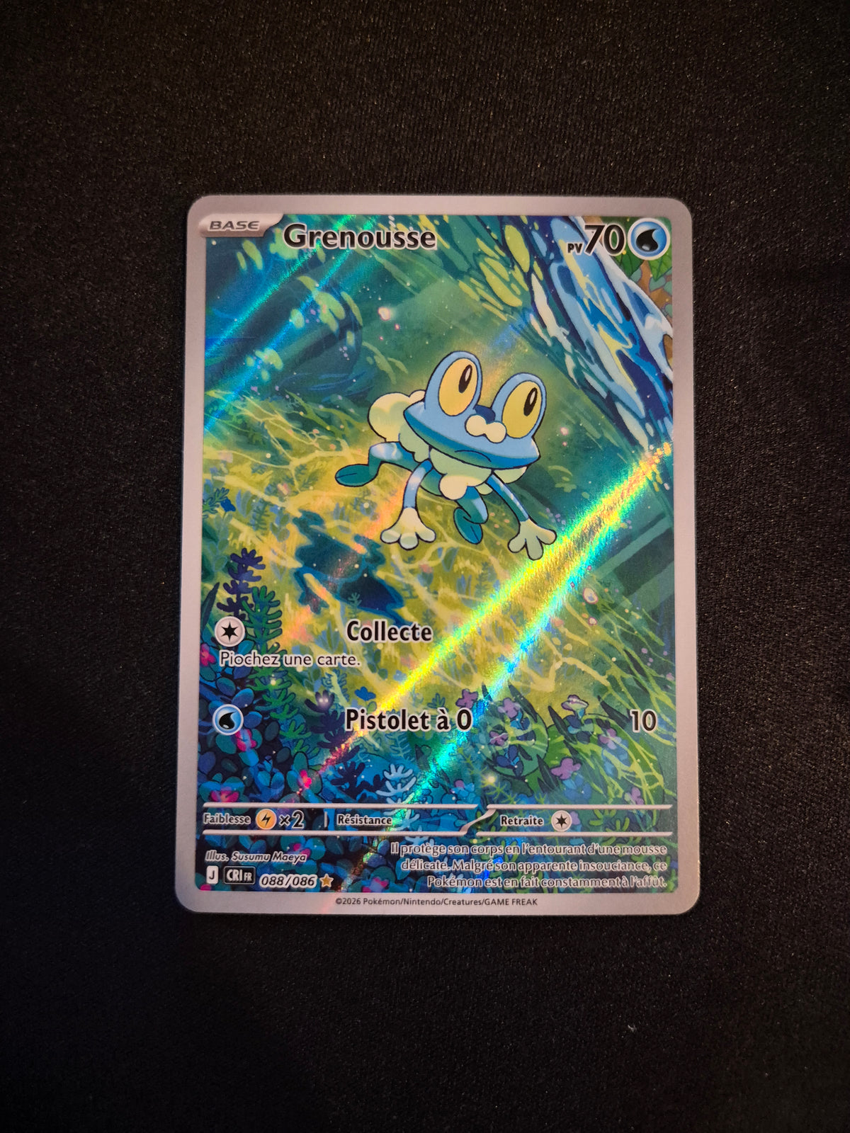 Carte Pokémon Grenousse Art Rare AR 088/086 ME04 Chaos Ascendant