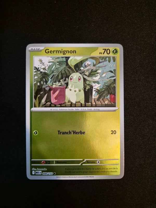 Carte Pokémon Germignon Holo Reverse 008/132 ME01 Méga-Évolution