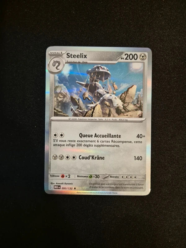 Carte Pokémon Steelix Holo 093/132 ME01 Méga-Évolution