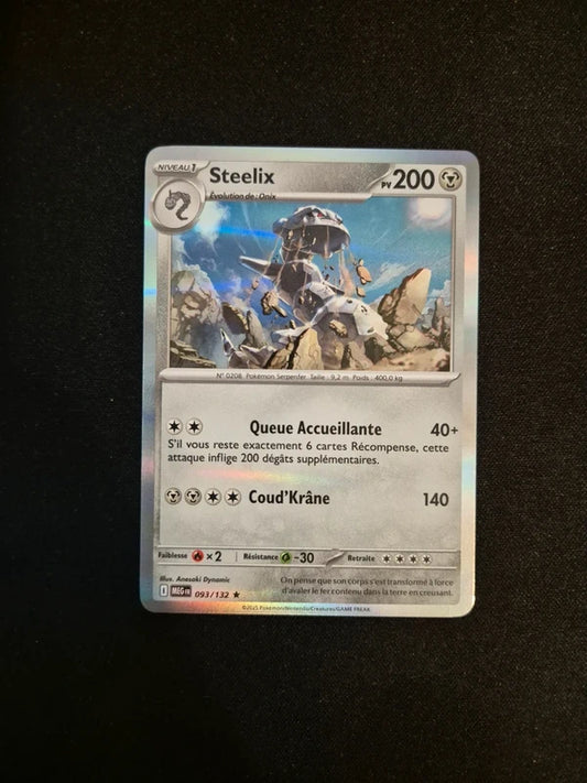 Carte Pokémon Steelix Holo 093/132 ME01 Méga-Évolution