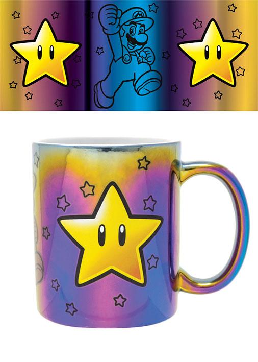 Mug Super Mario Metallic Star Power - Pyramid 315 Ml