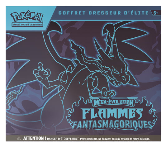 Pokémon JCC : ETB Coffret Dresseur d'Élite ME02 Méga-Évolution Flammes Fantasmagoriques FR