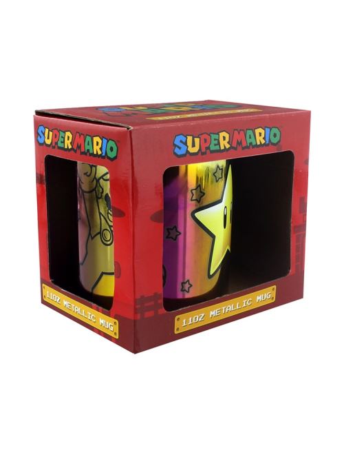 Mug Super Mario Metallic Star Power - Pyramid 315 Ml