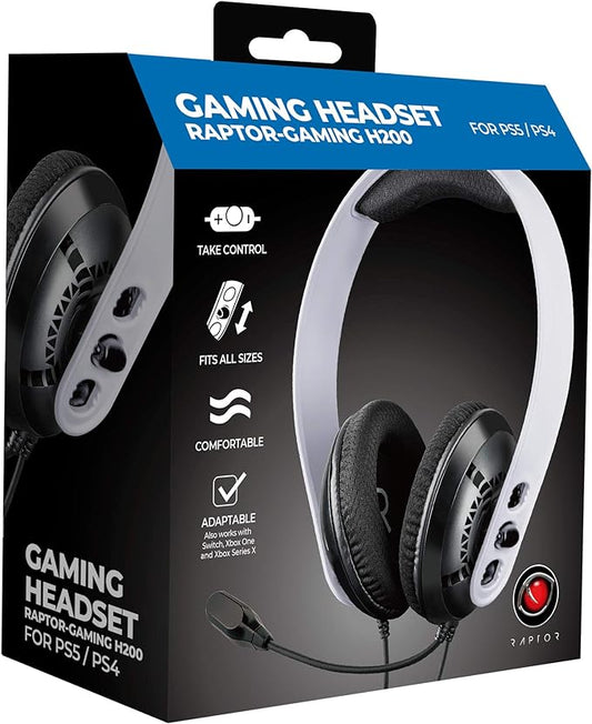 Casque de jeu stéréo filaire Raptor Gaming H200 Noir PS4/PS5