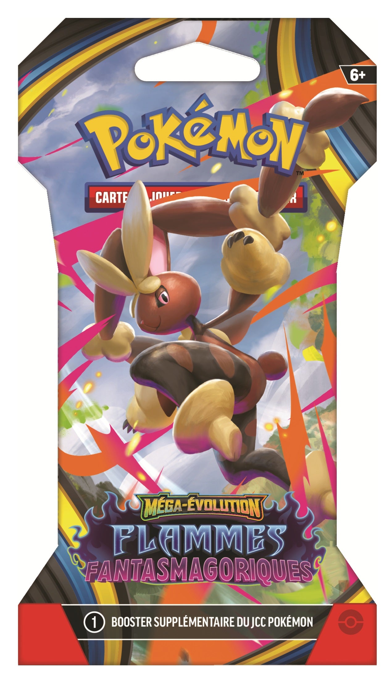 Pokémon JCC  Pack de Booster cartonné ME02 Flammes Fantasmagoriques (1 Booster aléatoire) - FR