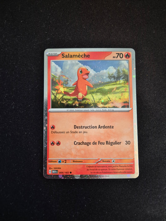 Carte Pokémon Salamèche Holo Point 004/165 Promo MEW 151