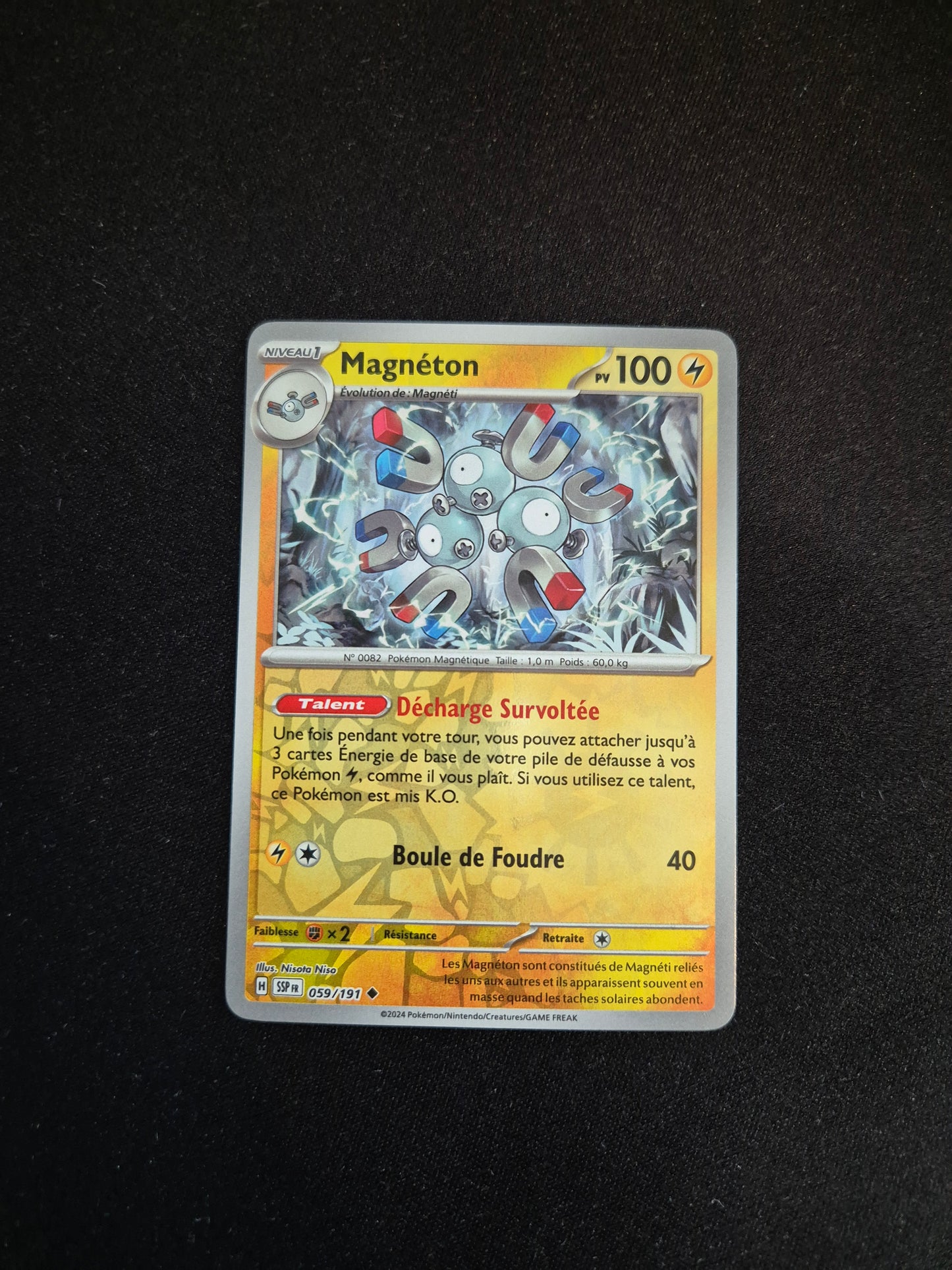 Carte Pokémon Magnéton Reverse 059/191 EV08 Étincelles Déferlantes