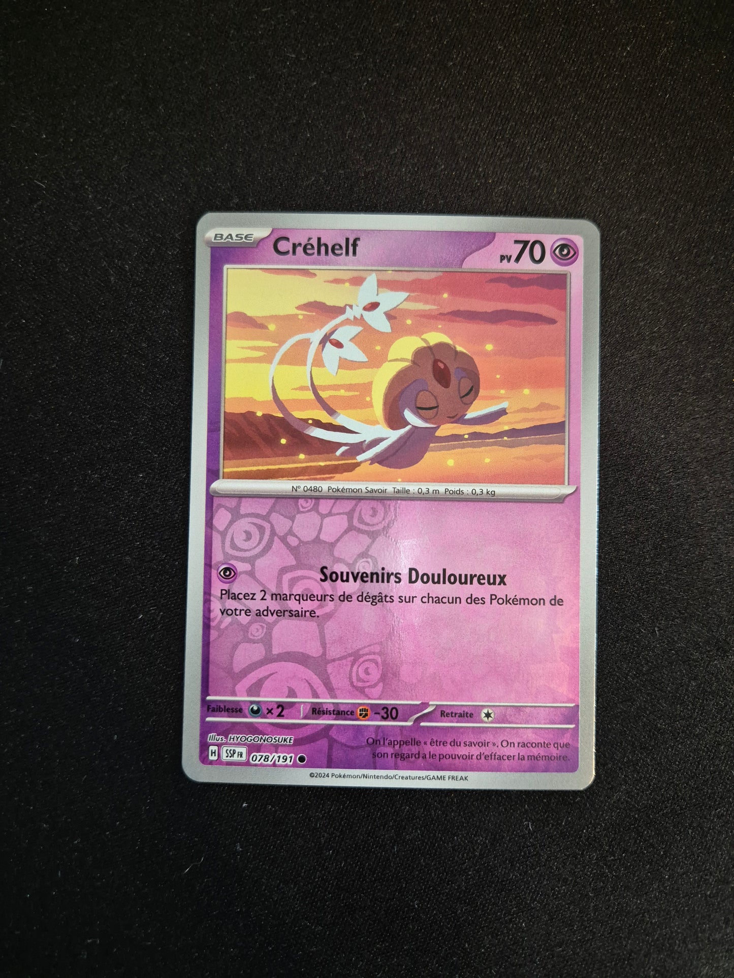 Carte Pokémon Créhelf Reverse 078/191 EV08 Étincelles Déferlantes