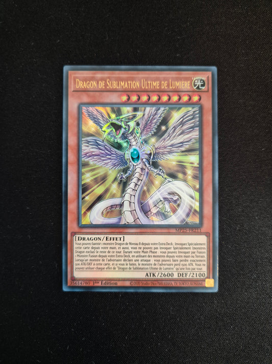 Carte Yu-Gi-Oh! Dragon de Sublimation Ultime de Lumière MP25-FR211 Ultra Rare