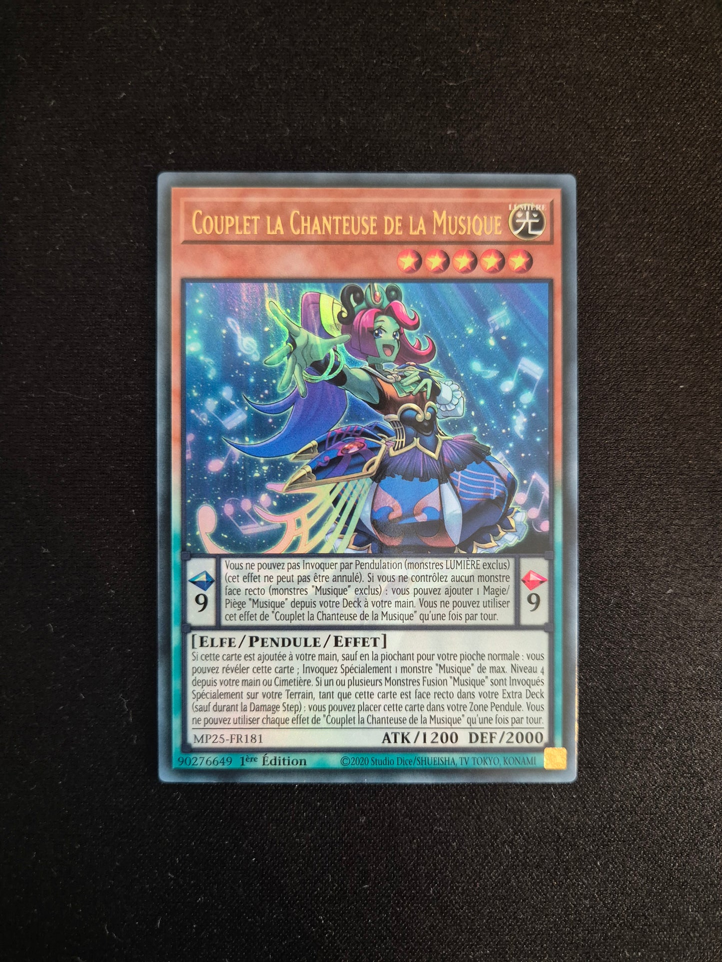 Carte Yu-Gi-Oh! Couplet la Chanteuse de la Musique MP25-FR181 Ultra Rare