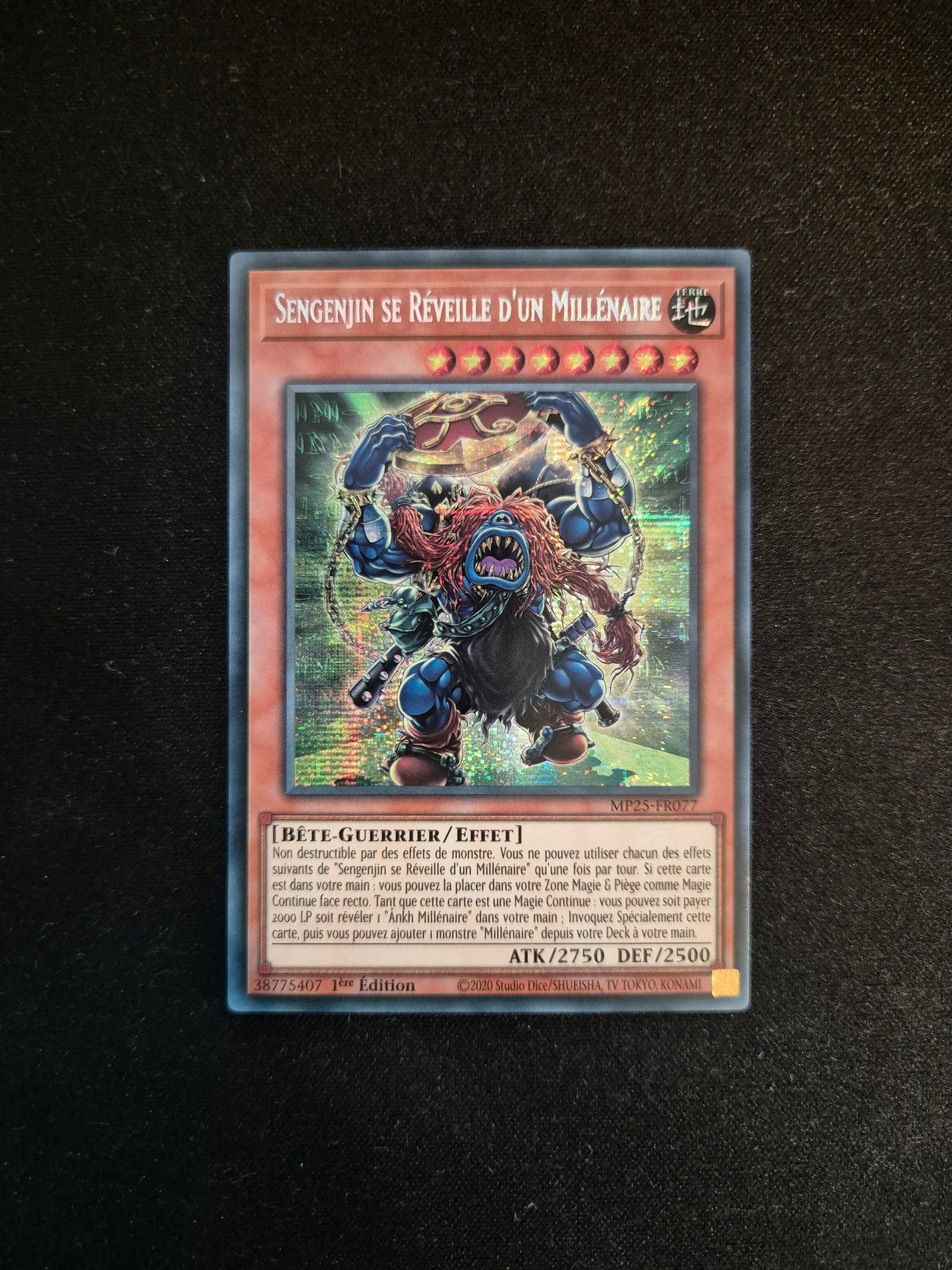 Carte Yu-Gi-Oh! Sengenjin se Réveille d'un Millénaire MP25-FR077 Prismatique Secret Rare