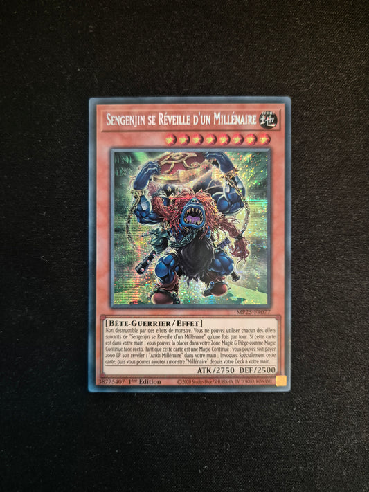 Carte Yu-Gi-Oh! Sengenjin se Réveille d'un Millénaire MP25-FR077 Prismatique Secret Rare