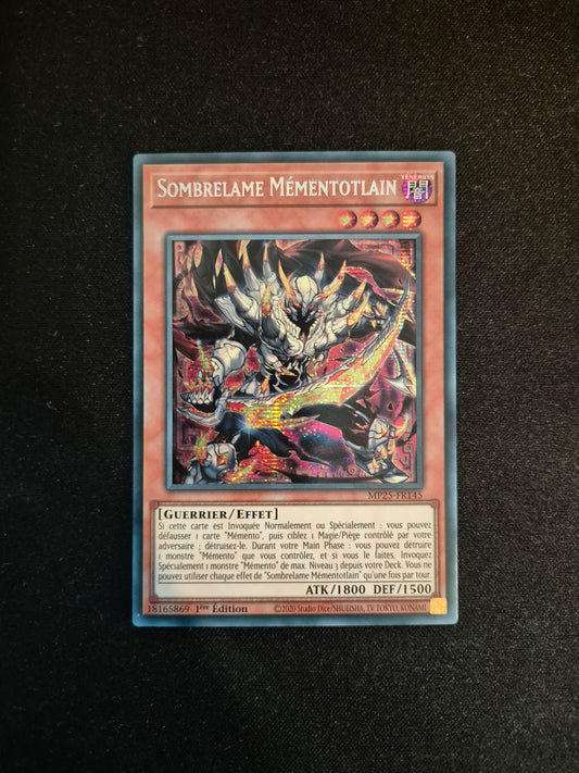 Carte Yu-Gi-Oh! Sombrelame Mémentotlain MP25-FR145 Prismatique Secret Rare