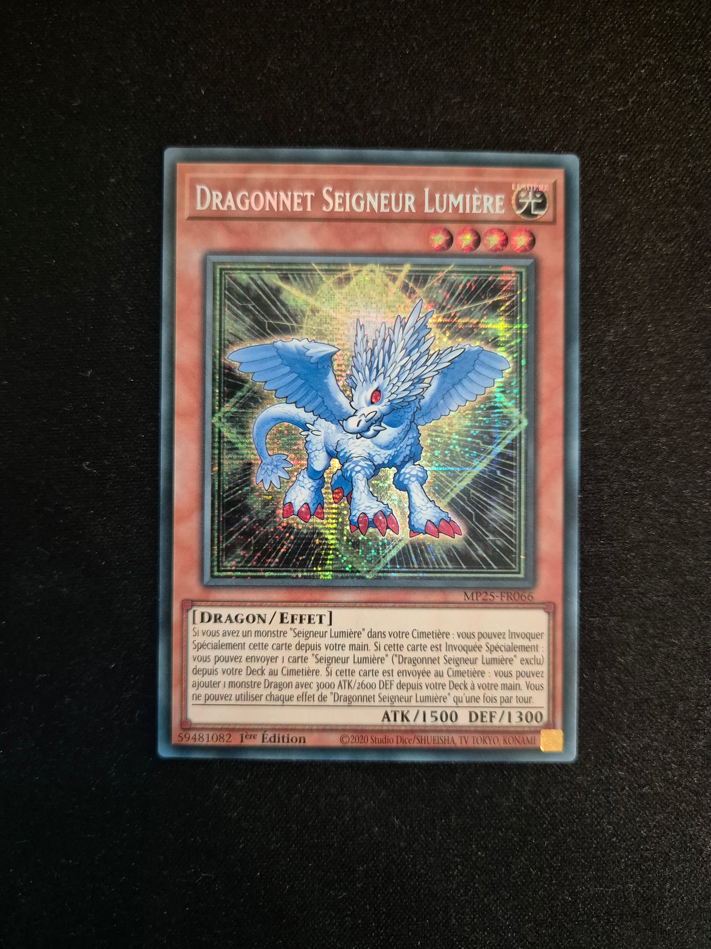 Carte Yu-Gi-Oh! Dragonnet Seigneur Lumière MP25-FR066 Prismatique Secret Rare