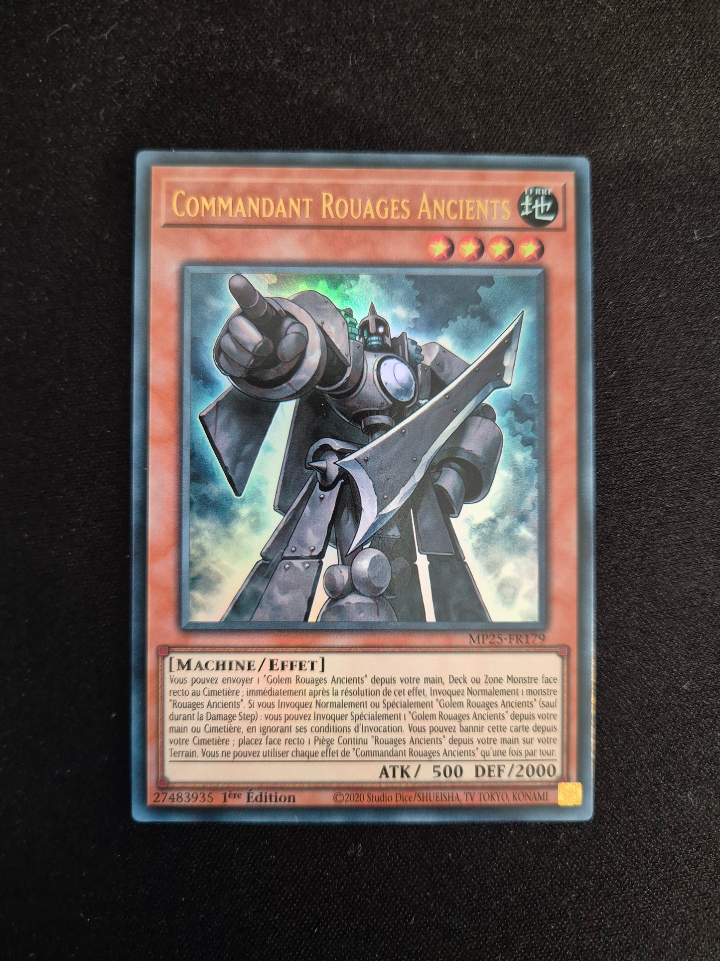 Carte Yu-Gi-Oh! Commandant Rouages Ancients MP25-FR179 Ultra Rare