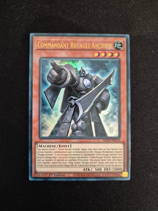 Carte Yu-Gi-Oh! Commandant Rouages Ancients MP25-FR179 Ultra Rare