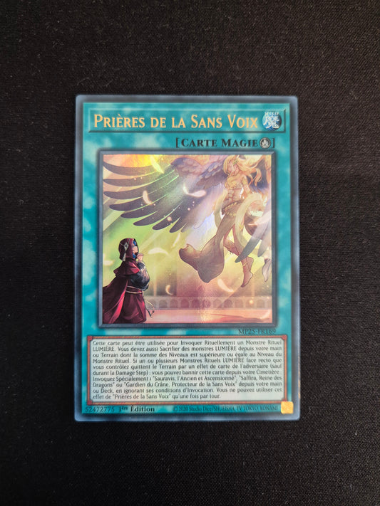 Carte Yu-Gi-Oh! Prière de la Sans Voix MP25-FR169 Ultra Rare