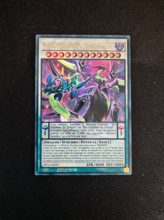 Carte Yu-Gi-Oh! Z-ARC Roi Suprême - Univers Synchro MP25-FR207 Ultra Rare