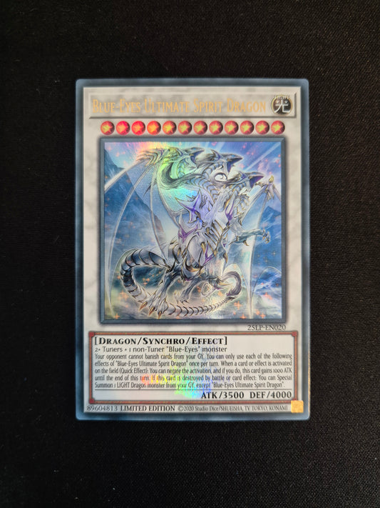 Carte Yu-Gi-Oh! Blue Eyes Ultimate Spirit Dragon 25LP-EN020 Ultra Rare Emblasonné Timbré
