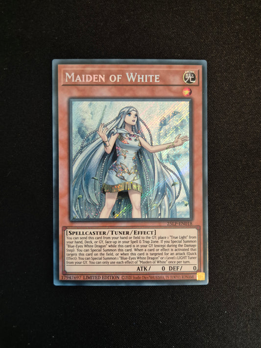 Carte Yu-Gi-Oh! Maiden of White 25LP-EN018 Secret Rare