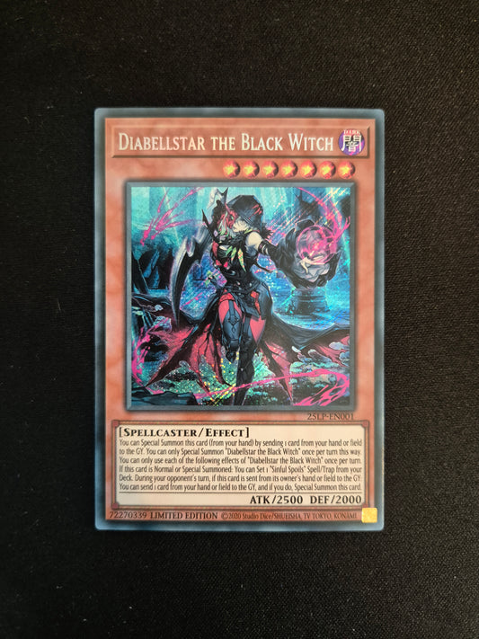 Carte Yu-Gi-Oh! Diabellstar The Black Witch 25LP-EN001 Secret Rare