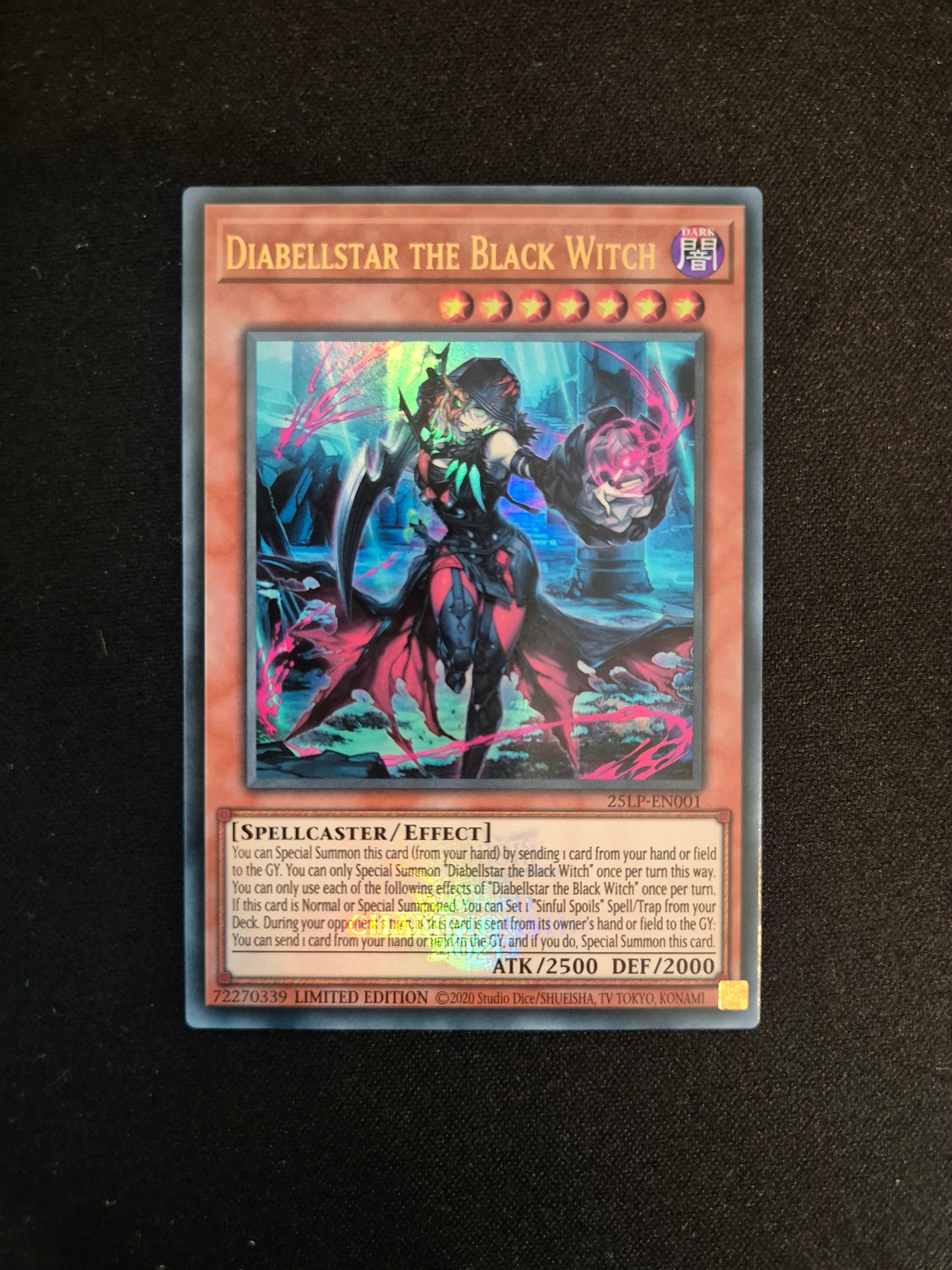 Carte Yu-Gi-Oh! Diabellstar The Black Witch 25LP-EN001 Ultra Rare Timbré Logo WC 2025