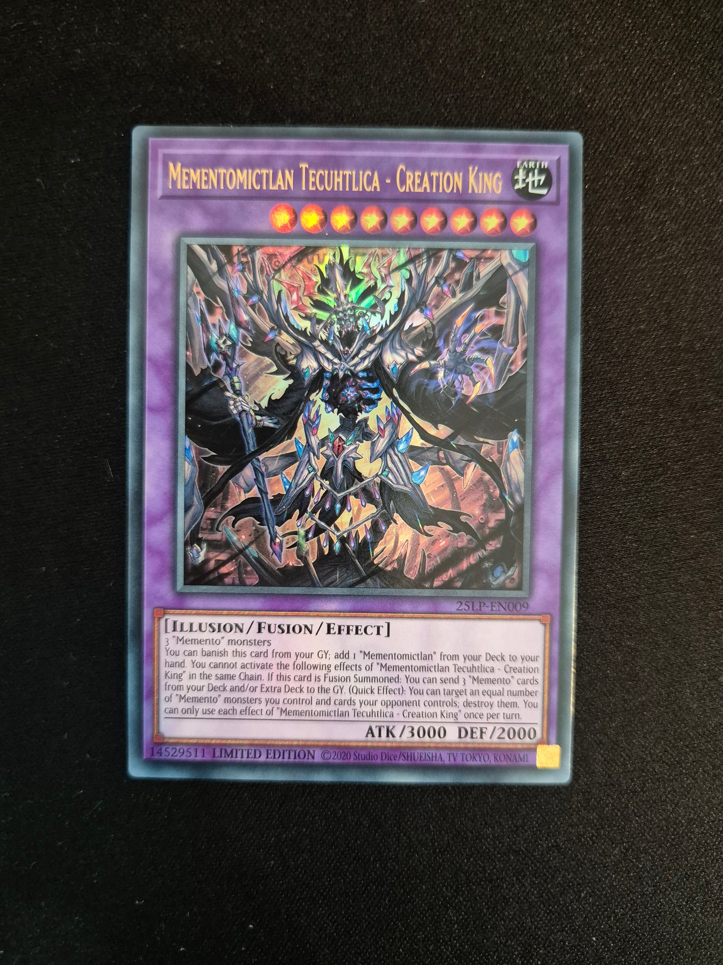 Carte Yu-Gi-Oh! Mementomictlan Tecuhtlica Creation King 25LP-EN009 Ultra Rare