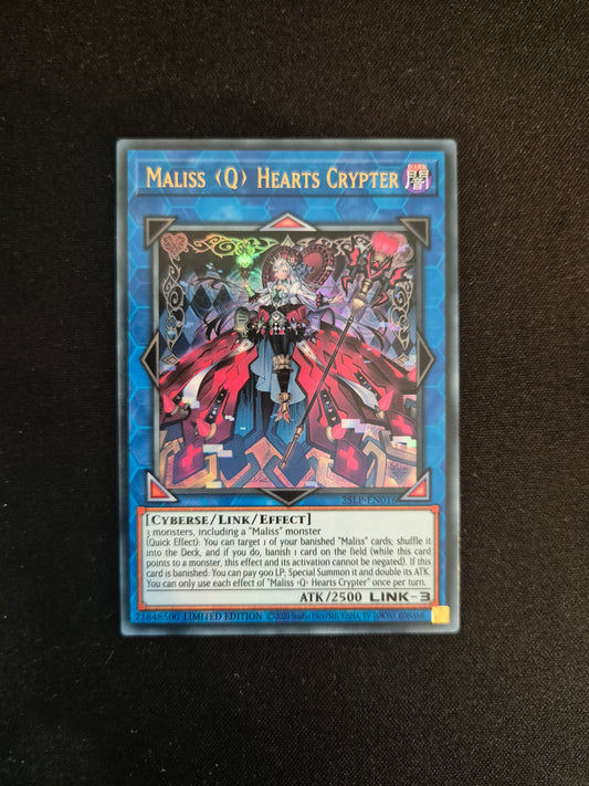 Carte Yu-Gi-Oh! Maliss Q Hearts Crypter 25LP-EN016 Ultra Rare