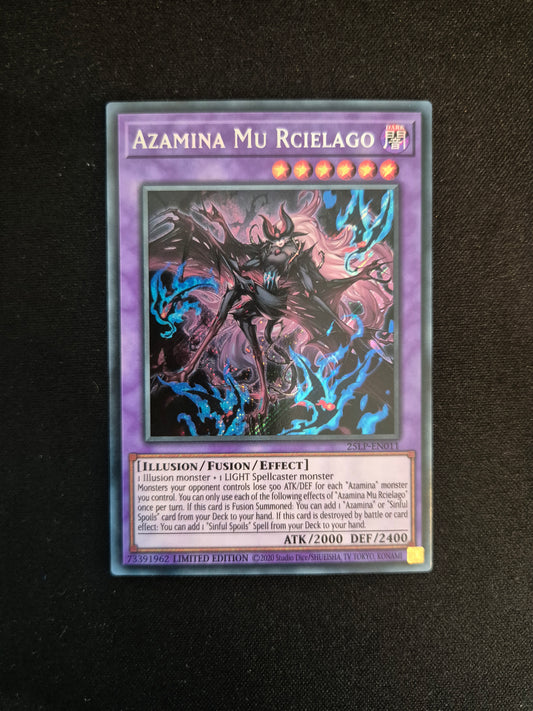 Carte Yu-Gi-Oh! Azamina Mu Rcielago 25LP-EN011 Secret Rare
