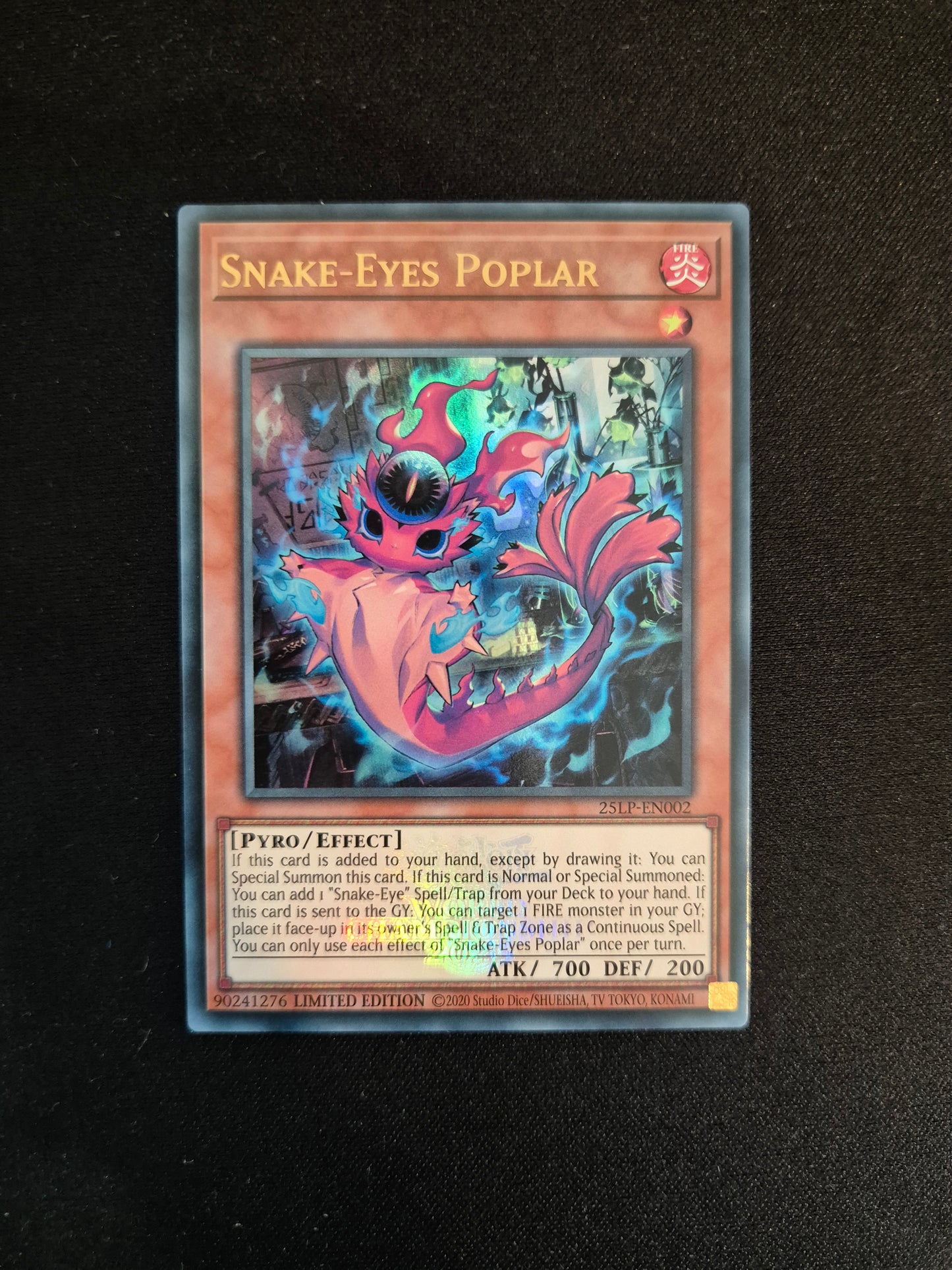 Carte Yu-Gi-Oh! Snake-Eyes Poplar LP25-EN02 Ultra Rare Timbré Logo WC 2025 Limited Edition