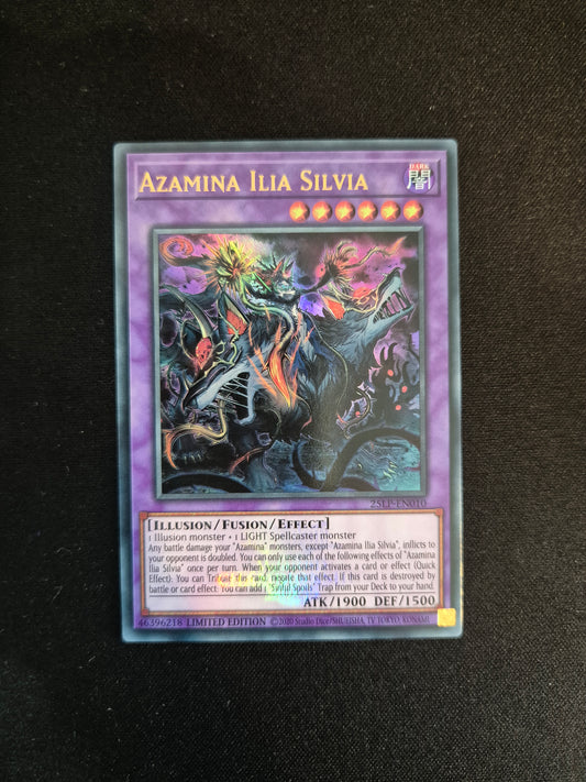 Carte Yu-Gi-Oh! Azamina Ilia Silvia LP25-EN010 Ultra Rare Timbré Logo WC 2025 Limited Edition