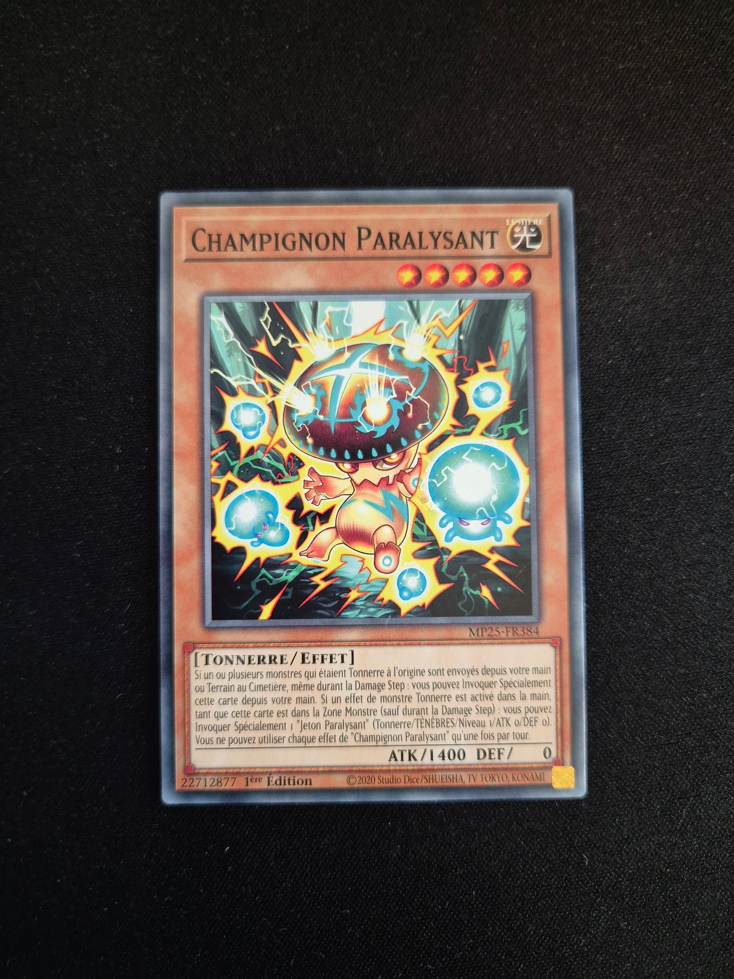 Carte Yu-Gi-Oh! Champignon Paralysant MP25-FR384