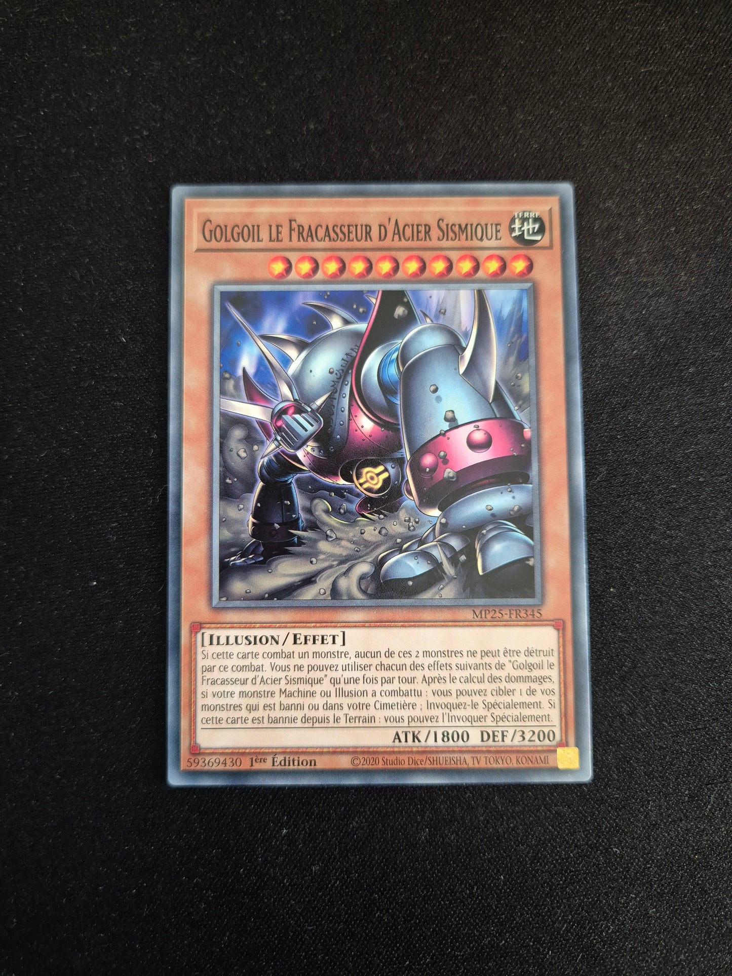 Carte Yu-Gi-Oh! Golgoil le Fracasseur d'Acier Sismique MP25-FR345