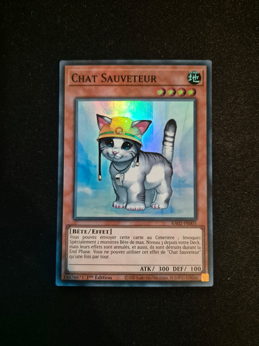Carte Yu-Gi-Oh! Chat Sauveteur RA02-FR001 Super Rare