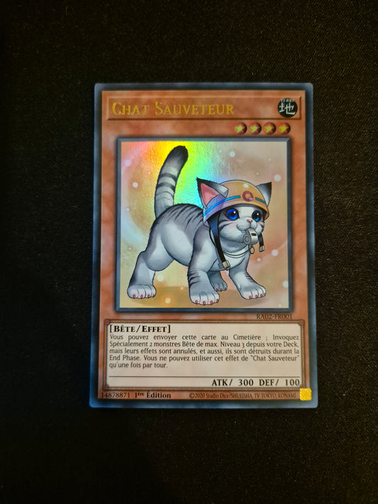 Carte Yu-Gi-Oh! Chat Sauveteur RA02-FR001 Ultra Rare