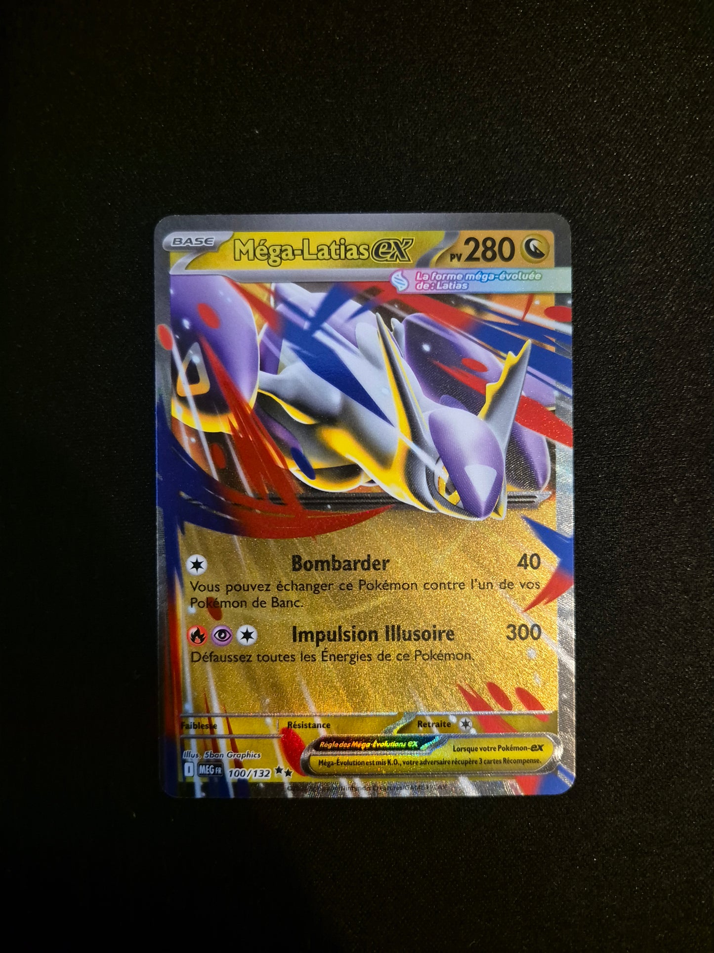 Carte Pokémon Méga-Latias EX 100/132 ME01 Méga-Évolution
