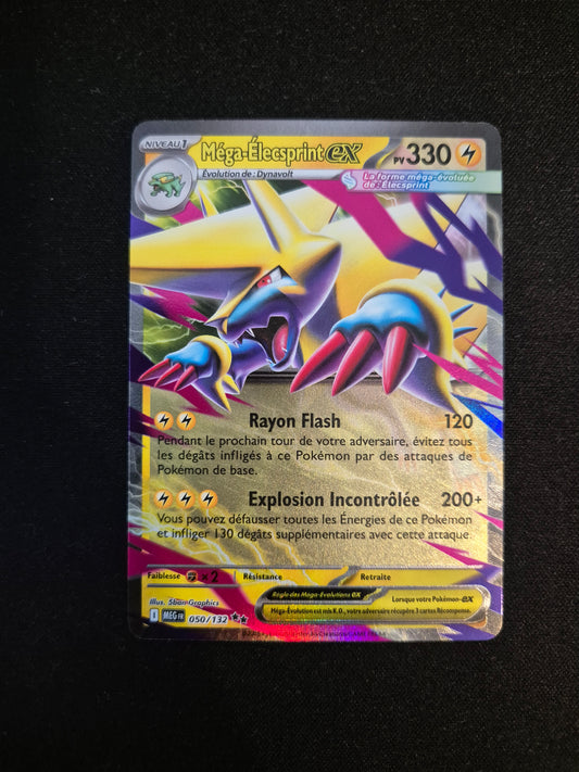 Carte Pokémon Méga-Élecsprint EX 050/132 ME01 Méga-Évolution