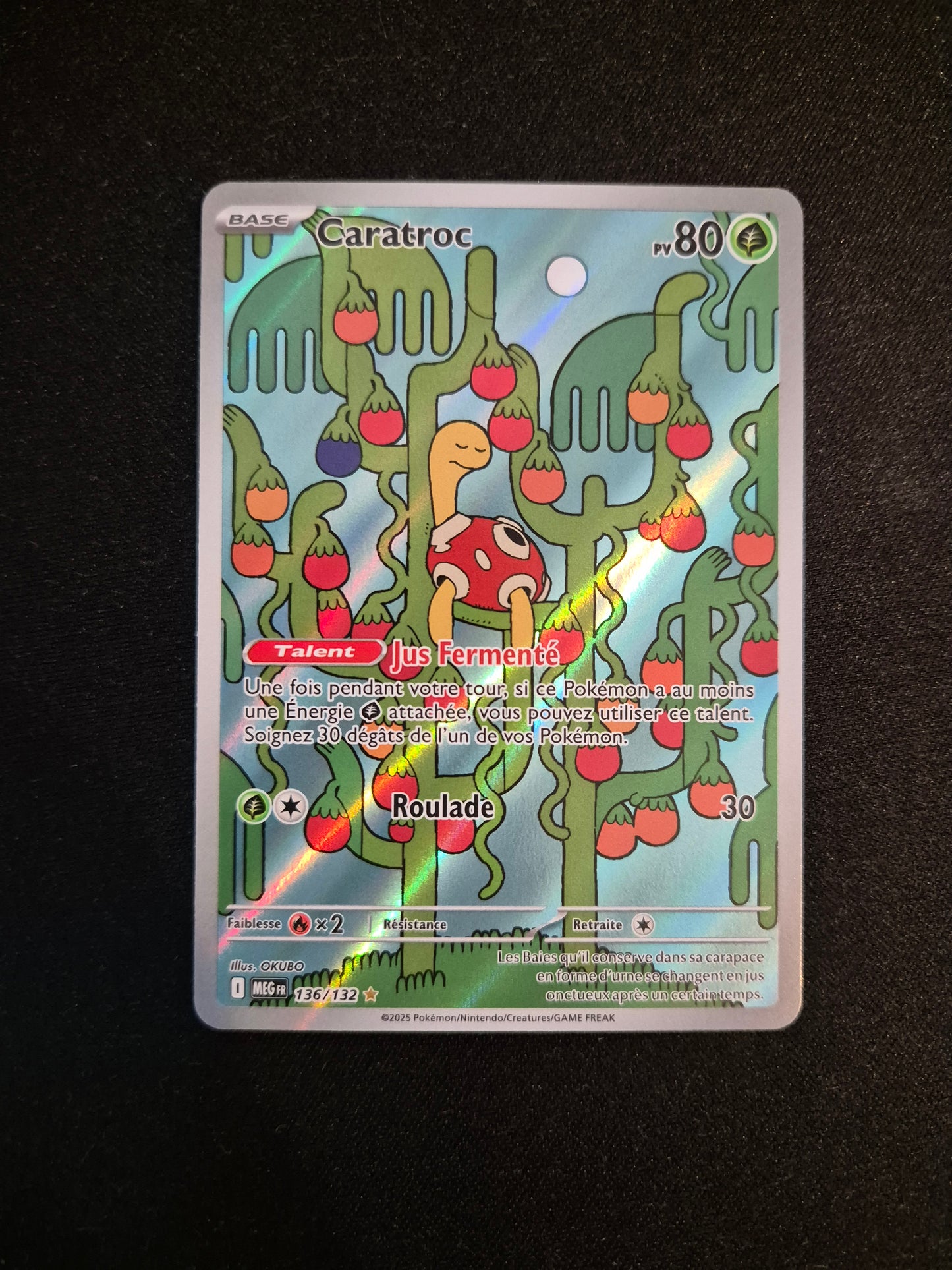 Carte Pokémon Caratroc Art Rare AR 136/132 ME01 Méga-Évolution