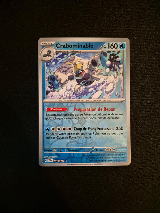 Carte Pokémon Crabominable Reverse 042/142 SCR EV07 Couronne Stellaire