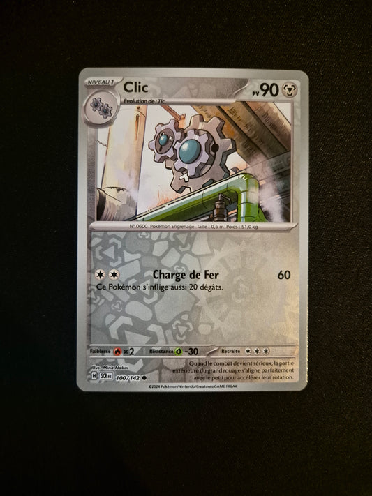Carte Pokémon Clic Reverse 100/142 SCR EV07 Couronne Stellaire