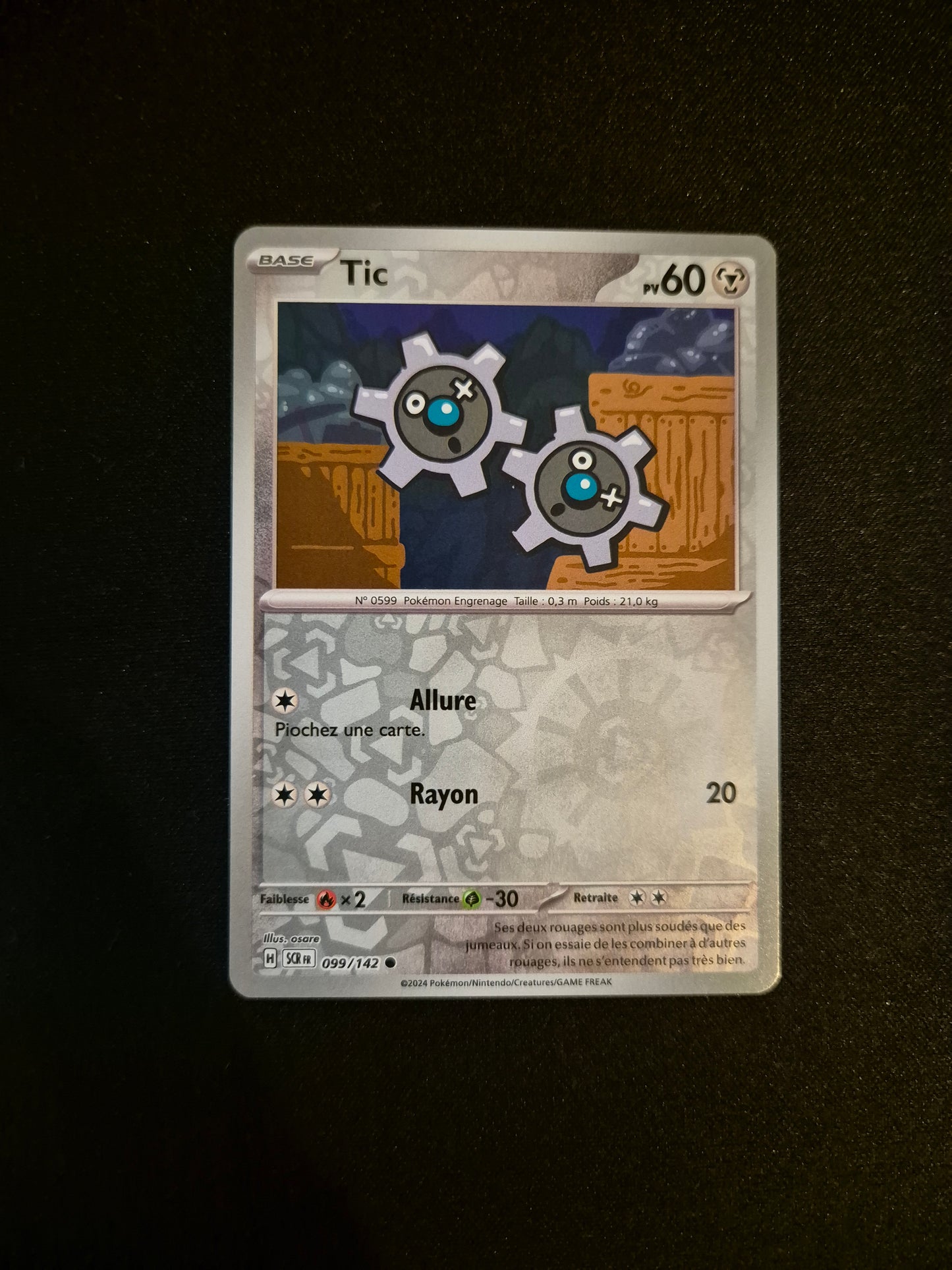 Carte Pokémon Tic Reverse 099/142 SCR EV07 Couronne Stellaire