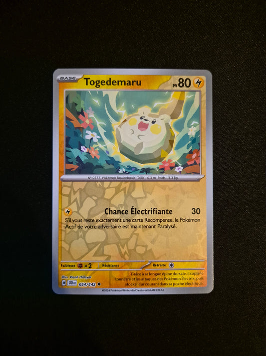 Carte Pokémon Togedemaru Reverse 054/142 SCR EV07 Couronne Stellaire
