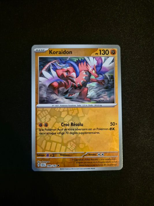 Carte Pokémon Koraidon Reverse 090/142 SCR EV07 Couronne Stellaire