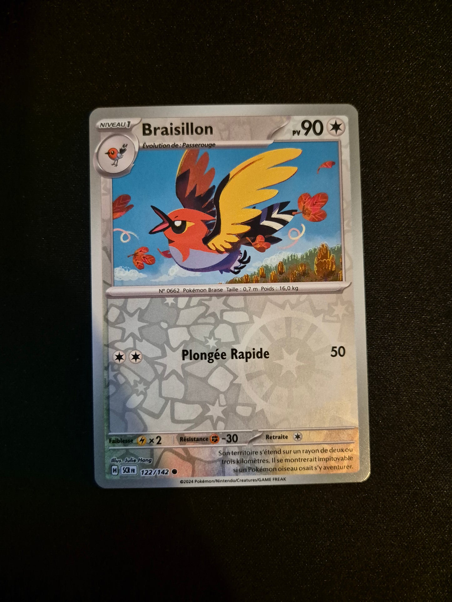 Carte Pokémon Braisillon Reverse 122/142 SCR EV07 Couronne Stellaire
