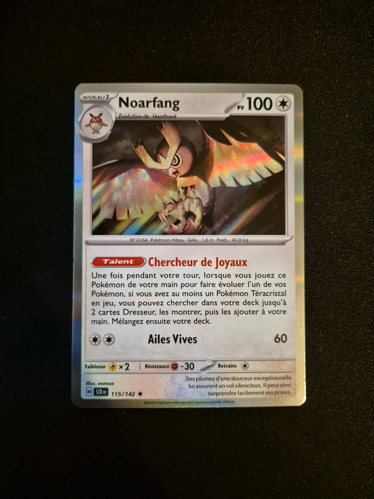 Carte Pokémon Noarfang Holo 115/142 SCR EV07 Couronne Stellaire