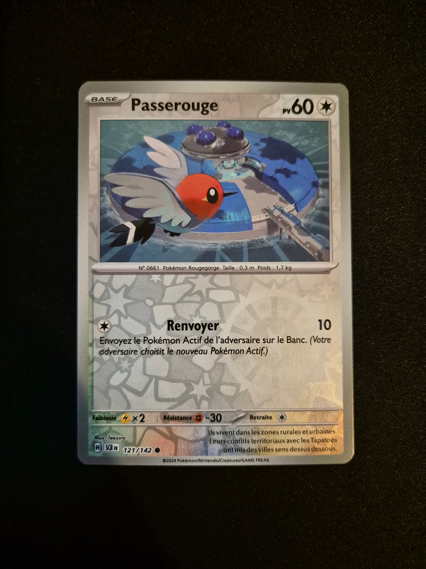 Carte Pokémon Passerouge Reverse 121/142 SCR EV07 Couronne Stellaire