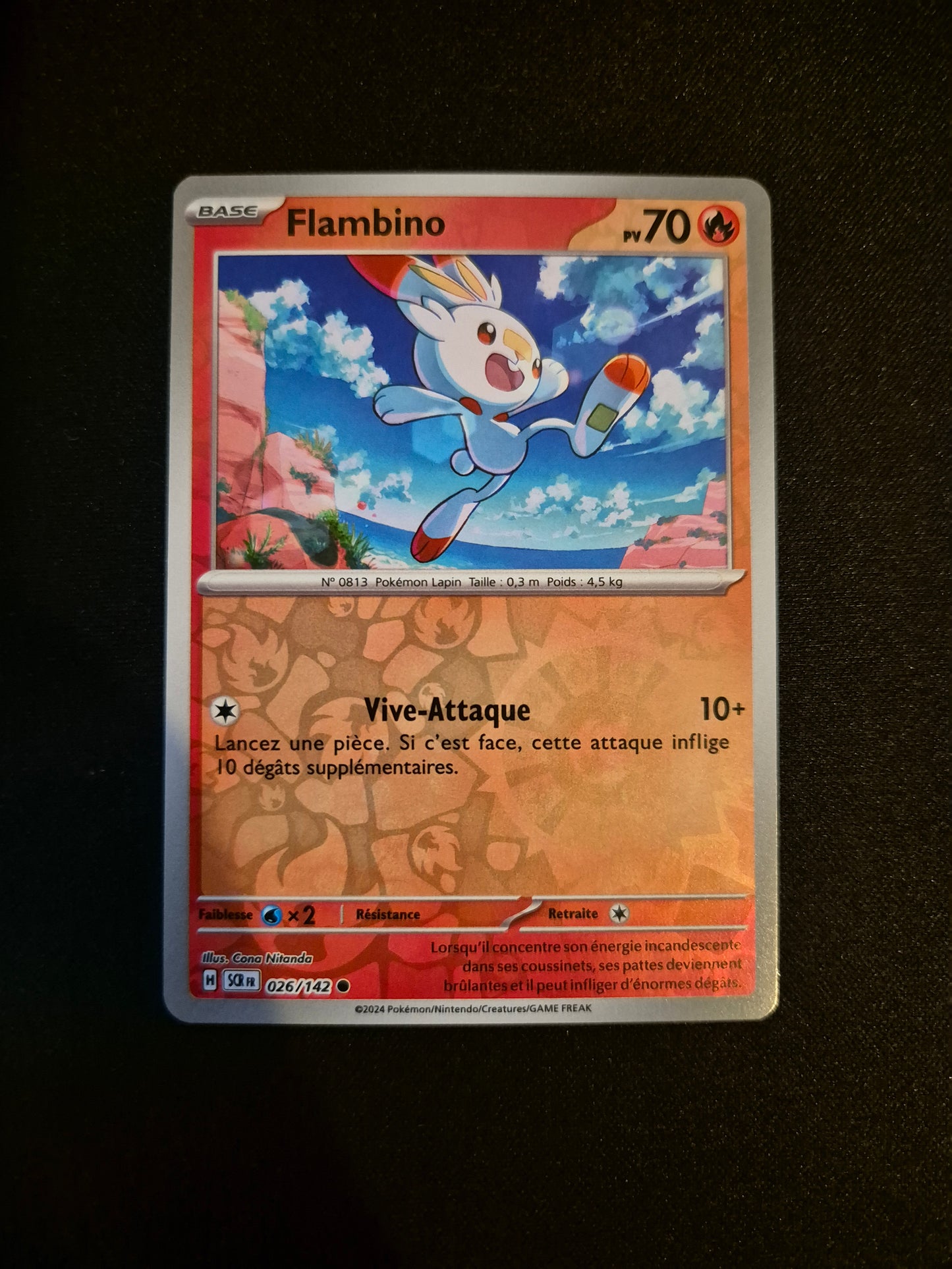 Carte Pokémon Flambino Reverse 026/142 SCR EV07 Courrone Stellaire