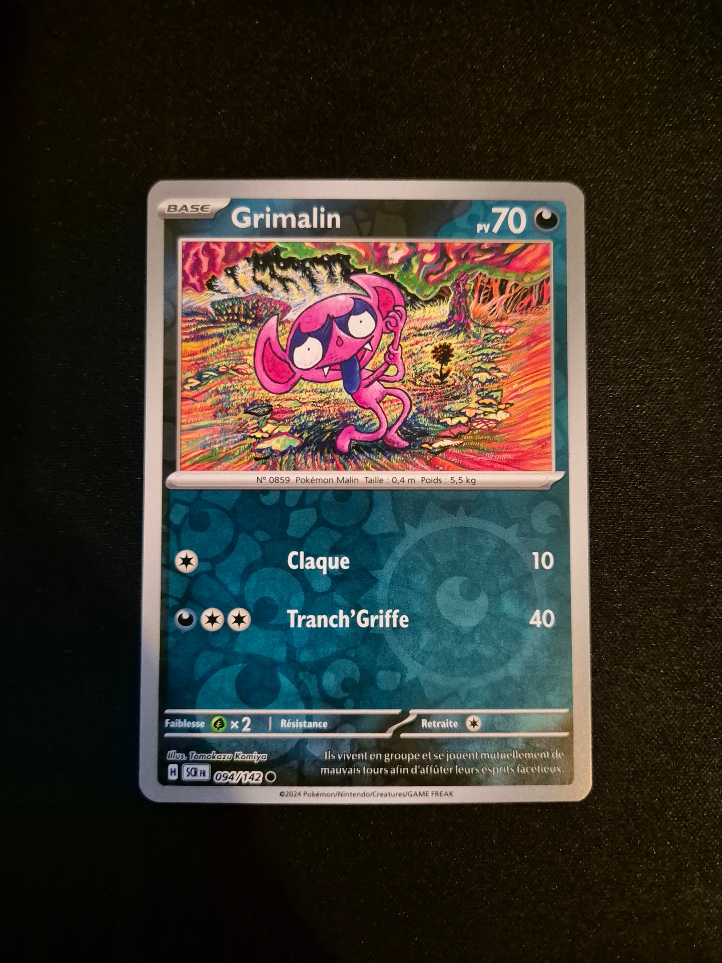 Carte Pokémon Grimalin Reverse 094/142 SCR EV07 Courrone Stellaire