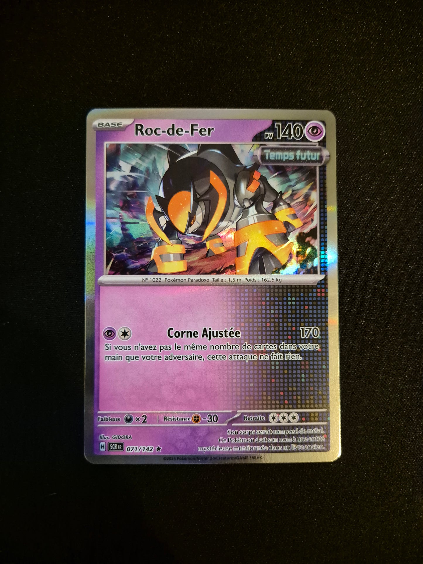 Carte Pokémon Roc-de-Fer Holo 071/142 SCR EV07 Courrone Stellaire